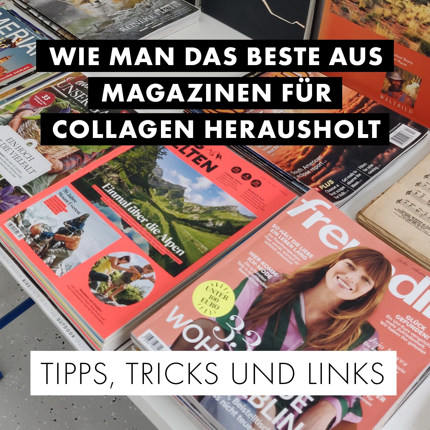 Wie man das Beste aus Magazinen für Collagen herausholt